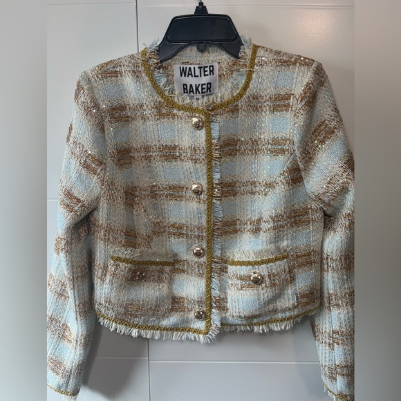 NWT Walter Baker Annabelle Jacket in Enchanted Tweed Size Medium - Picture 6 of 16